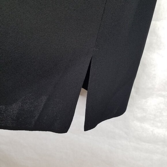 MISOOK Long Cardigan Jacket Women's L Black Leopard Trim Button Up Textured Knit - Picture 8 of 13